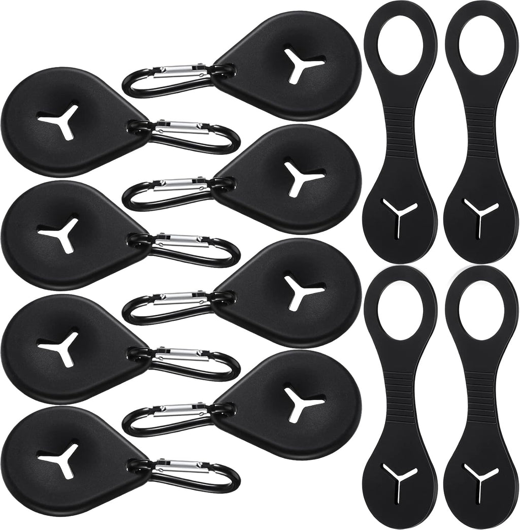 Poop Bag Holder Dog Poop Waste Bag Holder Portable Waste Bag Carrier Set Handy Pet Waste Leash Bag Carrier Dog Poop Holder for Leash Dispenser Accessories (12 Pieces)