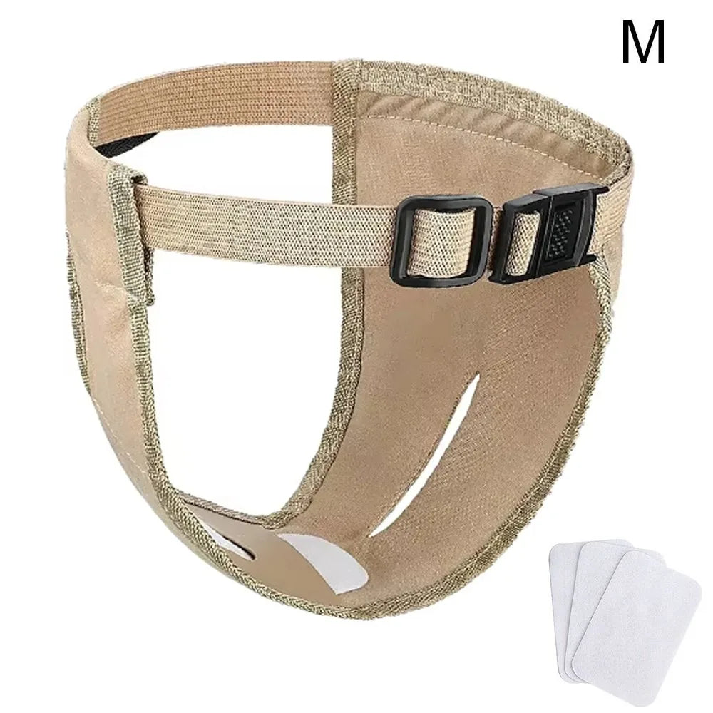 With 3 Cotton Pads Female Dog Panties Easy to Wear Washable Dog Sanitary Pants Adjustable Breathable Dog Physiological Nappies