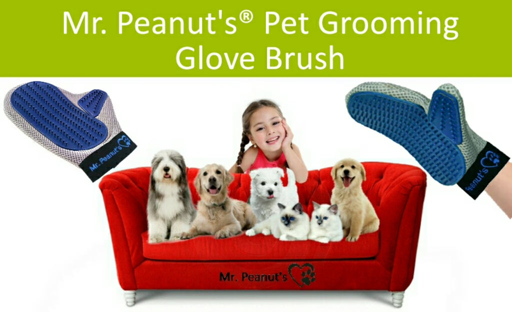 Pet Grooming Glove Brush, Deshedding Tool, for Long and Short Hair Grooming of Dogs, Horses, Bunnies & Some Agreeable Cats, Pet Massage & Bathing Brush & Comb