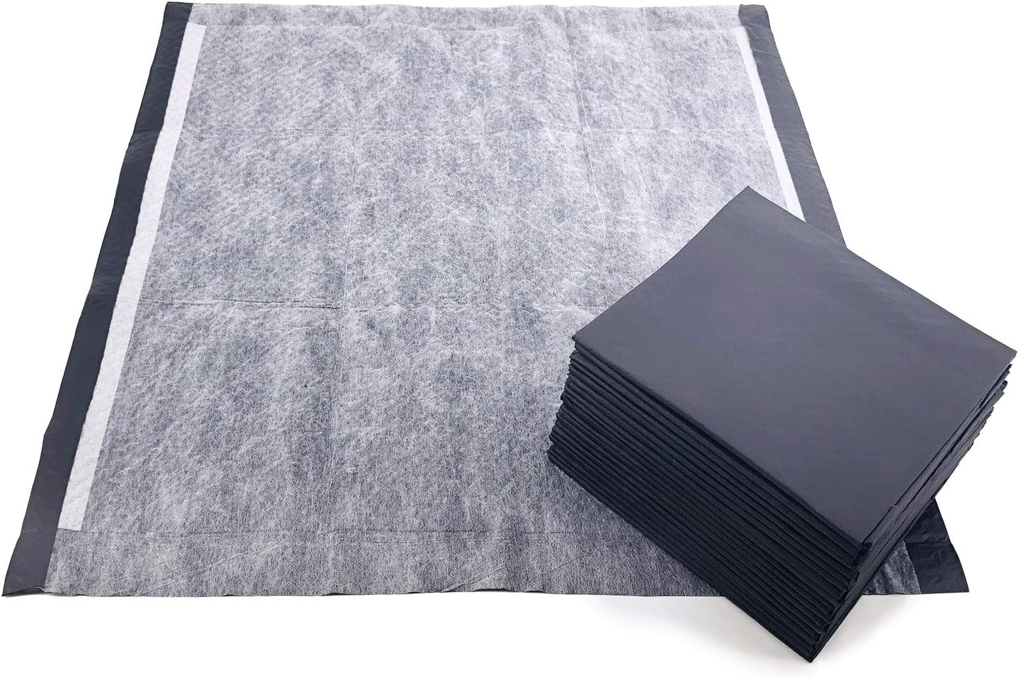plus Carbon Puppy Pads, Medium 23X24 Inch, 200 Count - Premium Pee Pads for Dogs, Activated Charcoal Odor Control, Super Absorbent Polymer Gel Core, 5-Layer Design