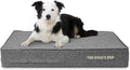The Dog’S Bed Orthopedic Memory Foam Dog Bed for Large Dogs, Waterproof Washable Cover, Anti-Slip Base, Calming Surface – Certipur-Certified Foam, Grey Linen, 6 Inch Thick