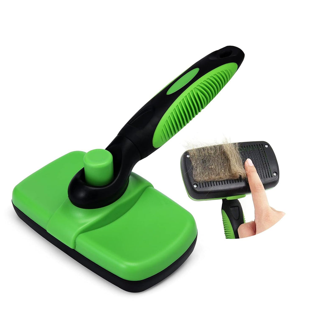 Self Cleaning Dog Brush, Slicker Brush Pet Grooming Brush for Dog & Cat with Short to Long Hair, Premium Deshedding Tool, Effectively Reduces Shedding by up to 98%