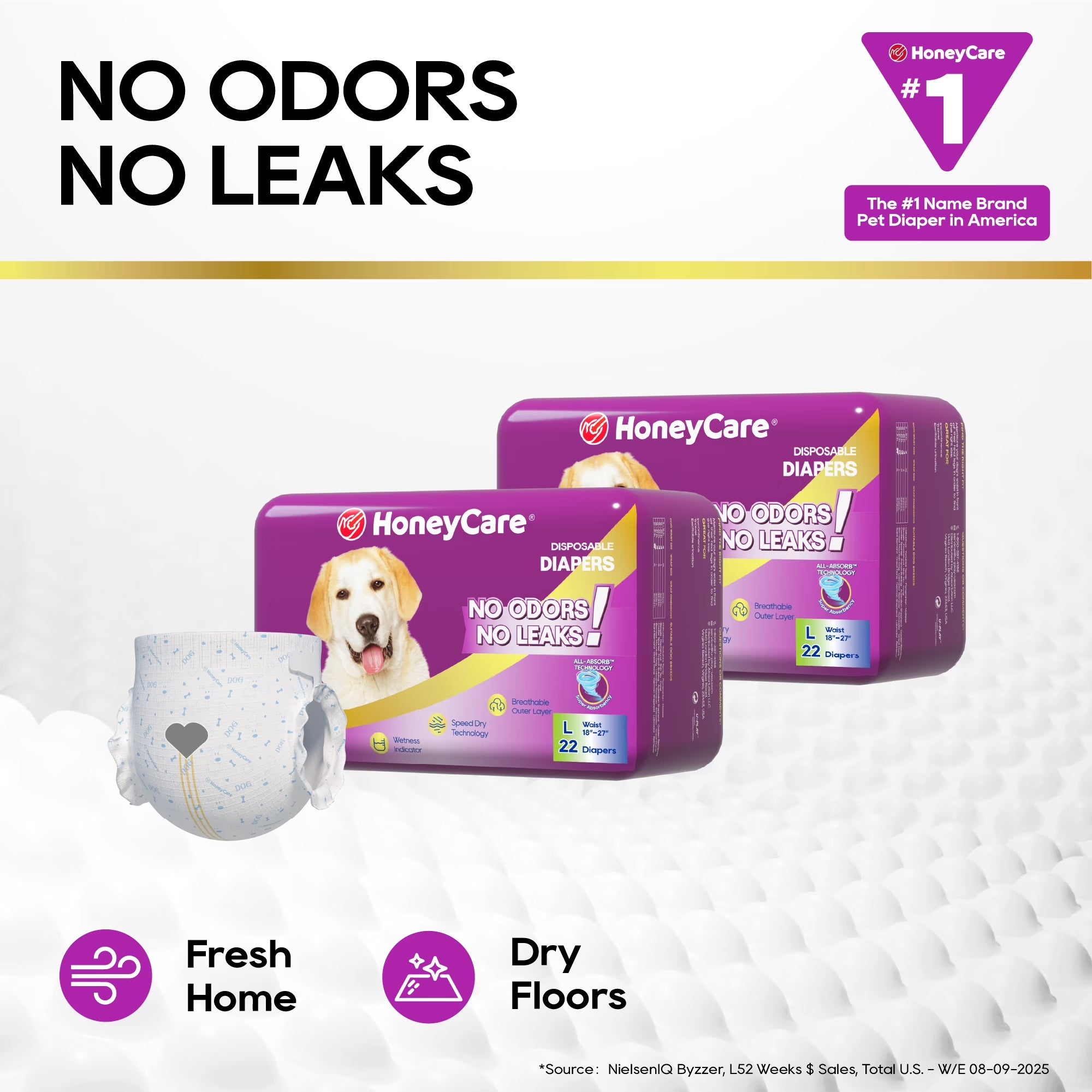 All-Absorb A29 Disposable Female Dog Diapers L Size,22 Count, Super Absorbent