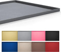 Dog Feeding Mat,100% Waterproof Food Grade Silicone Pet Food and Water Bowl Placemat,Dishwasher, High Raised Edge to Prevent Spills,Nonslip Tray to Stop Messes on Floor (19"X12"X0.5", Grey)