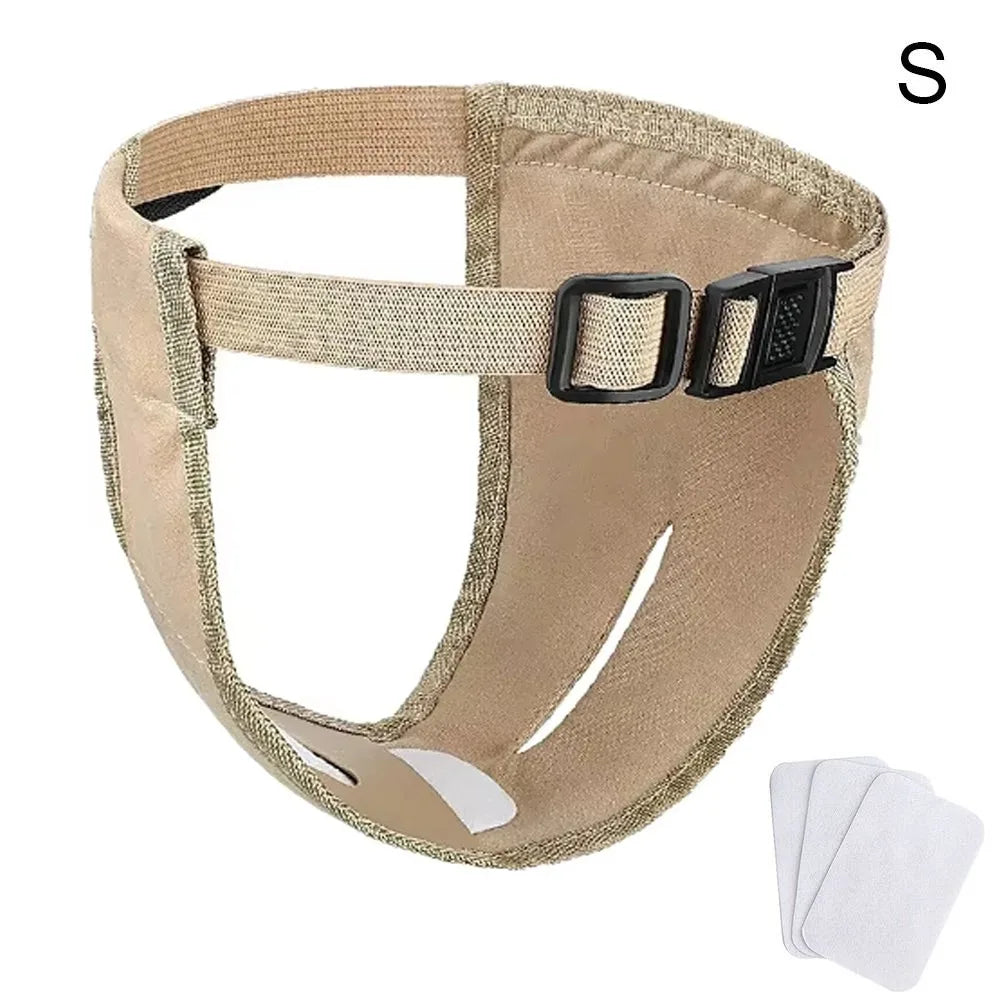 With 3 Cotton Pads Female Dog Panties Easy to Wear Washable Dog Sanitary Pants Adjustable Breathable Dog Physiological Nappies
