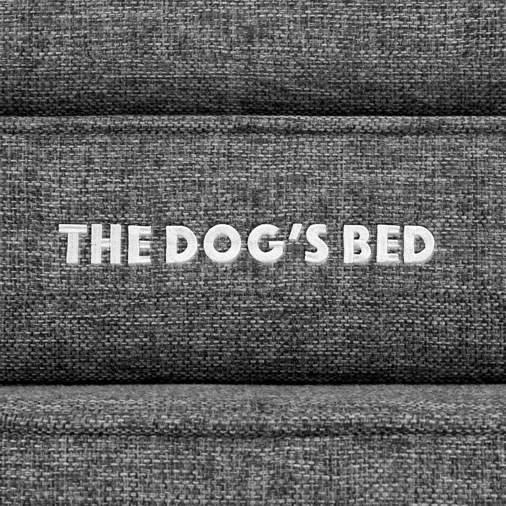 The Dog’S Bed Orthopedic Memory Foam Dog Bed for Large Dogs, Waterproof Washable Cover, Anti-Slip Base, Calming Surface – Certipur-Certified Foam, Grey Linen, 6 Inch Thick