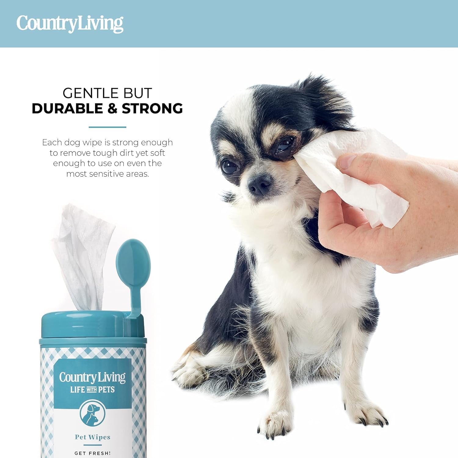 Fragrance-Free Wipes for Dogs, Dog Wipes Cleaning & Pet-Friendly with Plant-Based Formula, 1-Pack (Total of 75 Wipes)