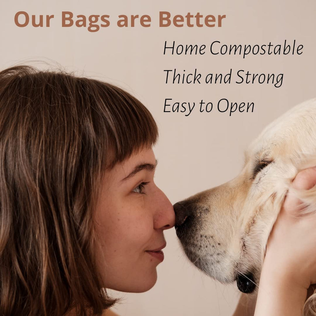 Certified Home Compostable Dog Poop Bags | 150 Total Doggy Poop Bags | Refills 10 Rolls | Unscented | Thick Doggie Poop Bags | Large 9 X 13In | Dog Poop Bag for Pet Waste Bag Dispenser