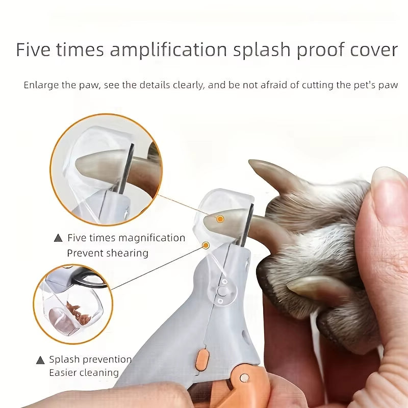 1PCS LED Pet Nail Clipper with Light, Cat and Dog Cleaning Scissors Provide Simple and Safe Beauty Care for Dogs and Cat Claws