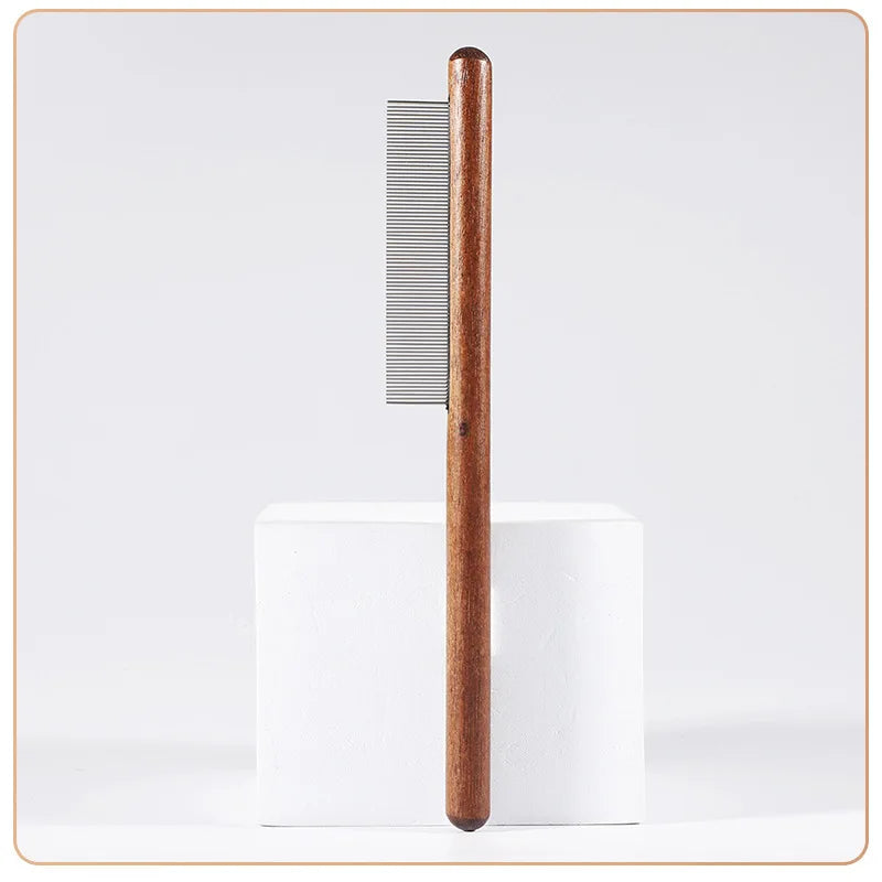 Pet Comb, Grooming Comb for Cats and Dogs, Removes Loose Hair, Wooden Comb, Pet Cleaning and Grooming, Flea Removal Comb