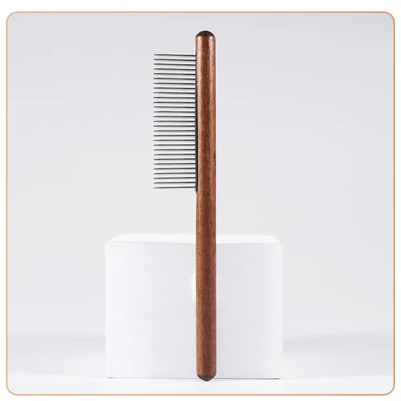 Pet Comb, Grooming Comb for Cats and Dogs, Removes Loose Hair, Wooden Comb, Pet Cleaning and Grooming, Flea Removal Comb